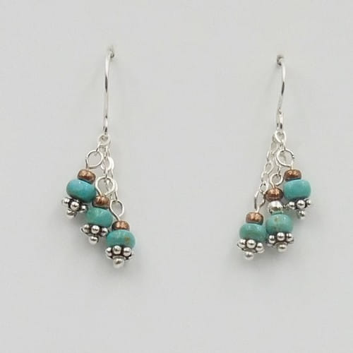 Click to view detail for DKC-1099 Earrings Kingman TQ $60